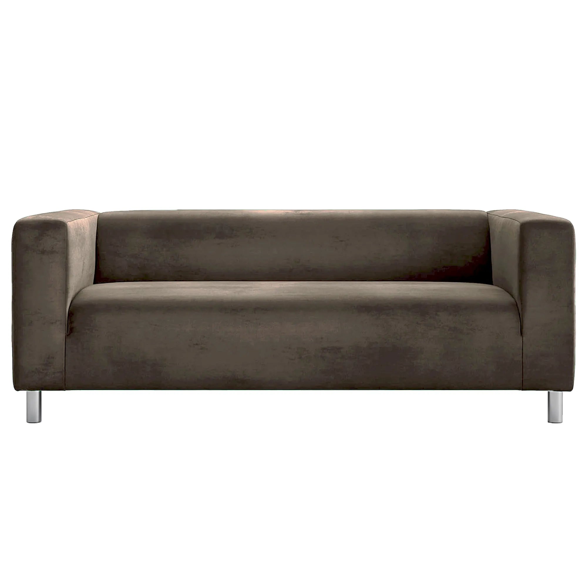 IKEA Klippan 2-seater Sofa Cover replacement in Cappuccino Brown soft velvet fabric for loveseat, a great deal and bargain alternative