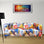 Custom made multi colour sofa cover designed to fit IKEA Klippan 2-seat sofa